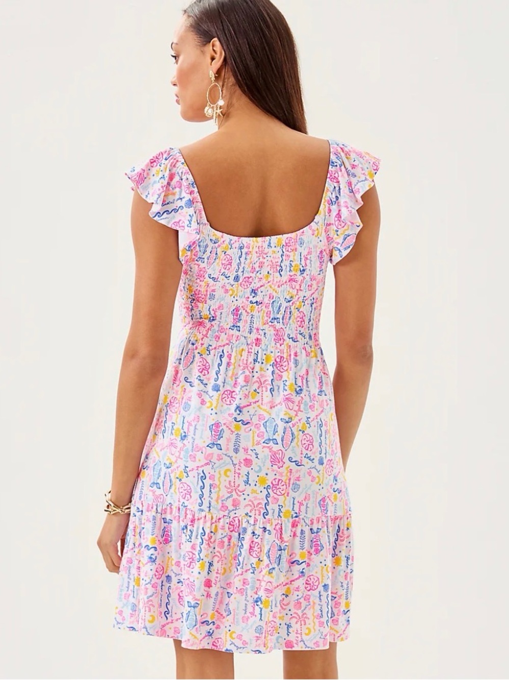 NWT Lilly Pulitzer Jilly Smocked Dress size Large - original retail $148 - Picture 10 of 10